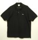 画像1: 80'S CHEMISE LACOSTE ポロシャツ ブラック フランス製 (VINTAGE) (1)