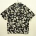 画像1: 90'S RALPH LAUREN "CLASSIC FIT" ビスコース 半袖 オープンカラーシャツ ブラックベース/花柄 (VINTAGE) (1)