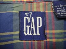 他の写真2: 90'S GAP 旧タグ ポプリン 半袖 BDシャツ チェック柄 (VINTAGE)