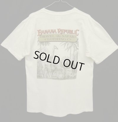 画像1: 80'S BANANA REPUBLIC "サファリプリント" ポケット付き Tシャツ USA製 (VINTAGE)