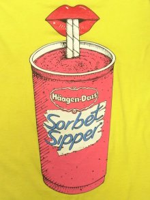 他の写真2: 90'S Haagen-Dazs シングルステッチ 両面プリント 半袖 Tシャツ イエロー USA製 (VINTAGE)