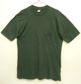 70'S UNKNOWN シングルステッチ 耳付きポケット 半袖 Tシャツ ダークグリーン (VINTAGE)