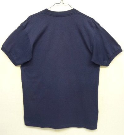 画像2: 90'S MARK'S ポケット付き 袖リブ＆裾シングルステッチ 半袖 Tシャツ ネイビー カナダ製 (VINTAGE)