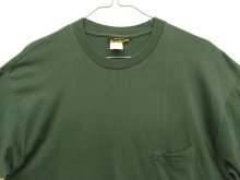 他の写真1: 70'S UNKNOWN シングルステッチ 耳付きポケット 半袖 Tシャツ ダークグリーン (VINTAGE)