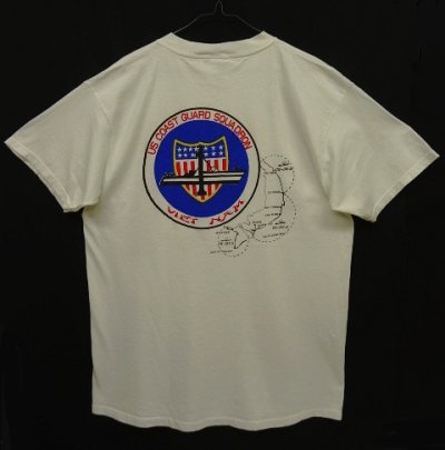 画像2: 90'S アメリカ軍 US COAST GUARD 両面プリント 半袖 Tシャツ ホワイト (VINTAGE)