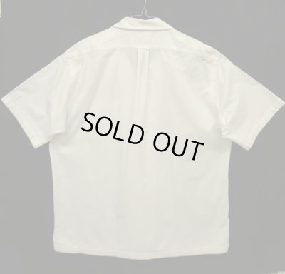 画像3: 90'S RALPH LAUREN "CALDWELL" 裾ロゴ入り コットン 半袖 オープンカラーシャツ ホワイト (VINTAGE)