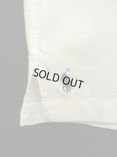 画像2: 90'S RALPH LAUREN "CALDWELL" 裾ロゴ入り コットン 半袖 オープンカラーシャツ ホワイト (VINTAGE)