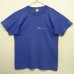画像1: 80'S CHAMPION トリコタグ ロゴプリント 半袖 Tシャツ ブルー USA製 (VINTAGE) (1)