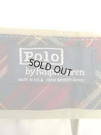 画像2: 80'S RALPH LAUREN ツープリーツ ポプリンパンツ タン TALONジップ USA製 (DEADSTOCK)