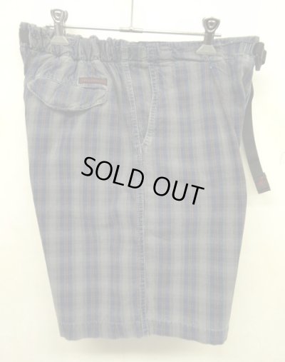 画像4: 90'S GRAMICCI 旧ロゴ プリーツ入り ベルト付き ショーツ インディゴ/チェック柄 USA製 (VINTAGE)