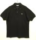 画像1: 80'S CHEMISE LACOSTE ポロシャツ ブラック フランス製 (VINTAGE) (1)