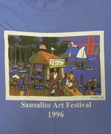 他の写真1: 90'S SAUSALITO ART FESTIVAL '96 シングルステッチ 半袖 Tシャツ ブルー (VINTAGE)