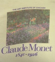 他の写真1: 90'S CLAUDE MONET "THE ART INSTITUTE OF CHICAGO" シングルステッチ 半袖 Tシャツ ホワイト USA製 (VINTAGE)