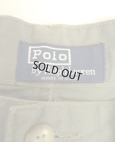 画像3: 90'S RALPH LAUREN "POLO CHINO" ツープリーツ チノショーツ カーキ USA製 (DEADSTOCK)