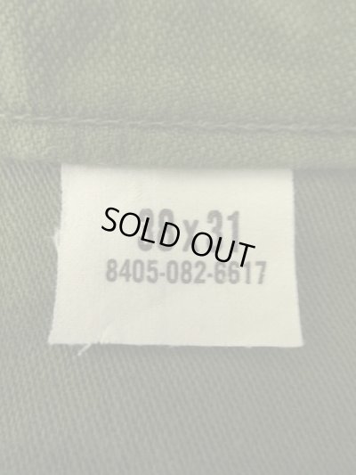 画像3: 60'S アメリカ軍 US ARMY "OG107" コットンサテン 平ボタン ベイカーパンツ W38L31 (VINTAGE)