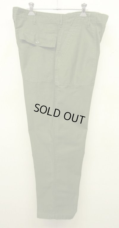 画像5: 60'S アメリカ軍 US ARMY "OG107" コットンサテン 平ボタン ベイカーパンツ W38L31 (VINTAGE)