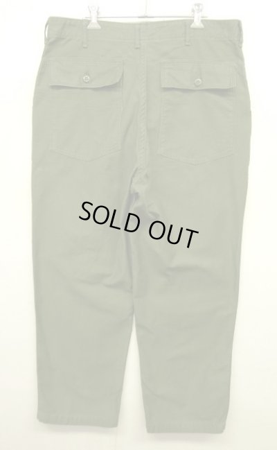 画像6: 60'S アメリカ軍 US ARMY "OG107" コットンサテン 平ボタン ベイカーパンツ W38L31 (VINTAGE)