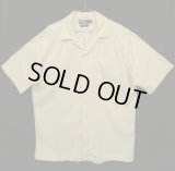 90'S RALPH LAUREN "CALDWELL" シルク/コットン 半袖 オープンカラーシャツ オフホワイト (VINTAGE)