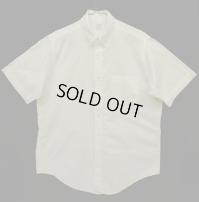 画像1: 80'S BROOKS BROTHERS オックスフォード 半袖 BDシャツ ホワイト USA製 (VINTAGE)