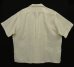 画像2: 90'S RALPH LAUREN "CALDWELL" リネン 半袖 オープンカラーシャツ ホワイト/同色刺繍ライン (VINTAGE) (2)