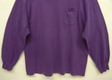 他の写真3: 90'S RALPH LAUREN シングルステッチ 耳付きポケット 長袖 Tシャツ パープル USA製 (VINTAGE)