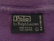 他の写真2: 90'S RALPH LAUREN シングルステッチ 耳付きポケット 長袖 Tシャツ パープル USA製 (VINTAGE)