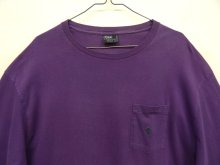 他の写真1: 90'S RALPH LAUREN シングルステッチ 耳付きポケット 長袖 Tシャツ パープル USA製 (VINTAGE)