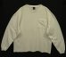 画像1: 90'S PATAGONIA 黒タグ オーバルロゴ刺繍 長袖 ポケット付きTシャツ ホワイト USA製 (VINTAGE) (1)