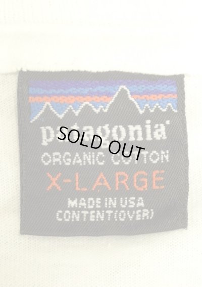 画像2: 90'S PATAGONIA 黒タグ オーバルロゴ刺繍 長袖 ポケット付きTシャツ ホワイト USA製 (VINTAGE)