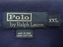 他の写真2: 90'S RALPH LAUREN 襟ロゴ刺繍 長袖 ポロシャツ ネイビー (VINTAGE)