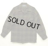 60'S PENDLETON "BOARD SHIRT" ウール オープンカラーシャツ チェック柄 USA製 (VINTAGE)