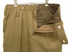 他の写真1: イギリス軍 BRITISH ARMY "BARRACK DRESS" プリーツ入り ウール ドレスパンツ BROWN (DEADSTOCK)