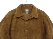 他の写真1: 90'S RRL 初期 三ツ星タグ 太畝コーデュロイ オープンカラーシャツ BROWN (VINTAGE)