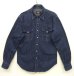 画像1: RRL コンチョボタン 耳付きデニム ウエスタンシャツ USA製 (USED) (1)