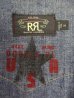 画像2: RRL コンチョボタン 耳付きデニム ウエスタンシャツ USA製 (USED) (2)