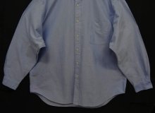 他の写真3: 90'S RALPH LAUREN "BIG SHIRT" 裾ロゴ刺繍 オックスフォード 長袖 BDシャツ ブルー (VINTAGE)