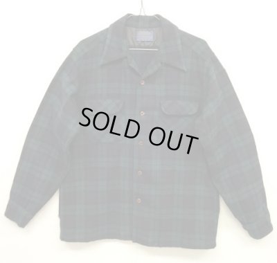 画像1: 70'S PENDLETON "BOARD SHIRT" ウール オープンカラーシャツ チェック柄 USA製 (VINTAGE)