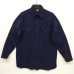 画像1: 50'S LL Bean 筆記体黒タグ ウール CPOシャツ NAVY (VINTAGE) (1)