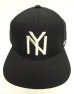 画像2: AMERICAN NEEDLE "NEW YORK BLACK YANKEES" ウール フラットバイザー ベースボールキャップ BLACK (NEW) (2)