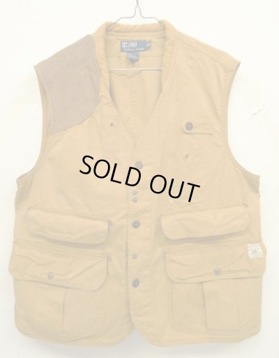 画像1: 90'S RALPH LAUREN バックルバック ハンティングベスト TAN (VINTAGE)