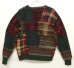 画像2: 90'S RALPH LAUREN パッチワーク柄 ハンドニット セーター (VINTAGE) (2)