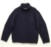 画像1: 90'S J.CREW 旧タグ ウール ロールネックセーター NAVY (VINTAGE) (1)