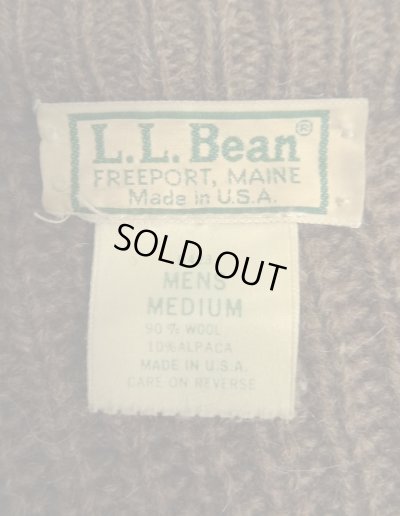 画像2: 80'S LL Bean アルパカ混 ドライバーズニット ブラウン USA製 (VINTAGE)