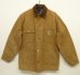 画像1: 70'S CARHARTT プリントタグ 裏地ブランケット ダックジャケット ブラウン USA製 (VINTAGE) (1)