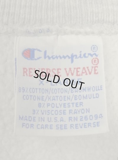 画像2: 90'S CHAMPION "バックプリント" 刺繍タグ リバースウィーブ グレー USA製 (VINTAGE)