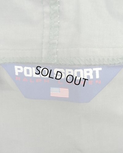 画像2: 90'S POLO SPORT "POLO USAバックプリント" コーティングコットン デッキパーカー USA製 (VINTAGE)