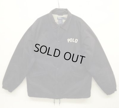 画像1: 90'S RALPH LAUREN 裏地付き コーチジャケット DK NAVY (VINTAGE)