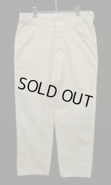 フレンチチャイナ アジャスター付き ワークパンツ WHITE (DEADSTOCK)