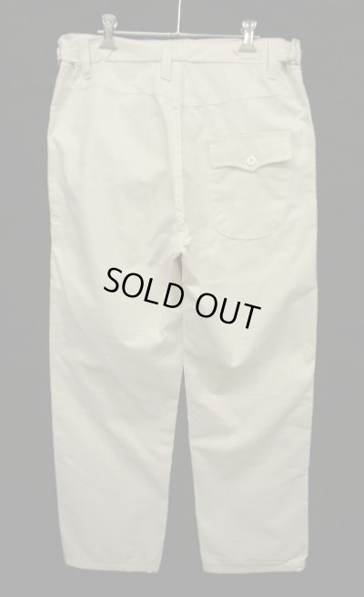 画像4: フレンチチャイナ アジャスター付き ワークパンツ WHITE (DEADSTOCK)