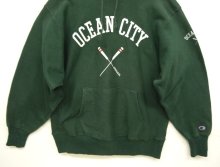 他の写真3: 90'S CHAMPION "OCEAN CITY" 刺繍タグ リバースウィーブ パーカー グリーン USA製 (VINTAGE)